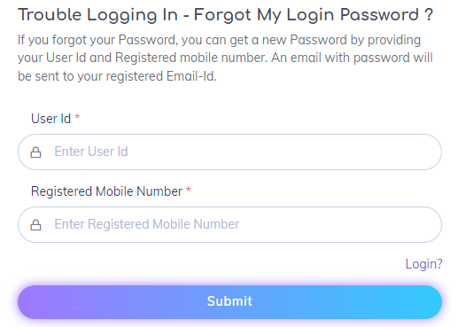 Reset Login Password